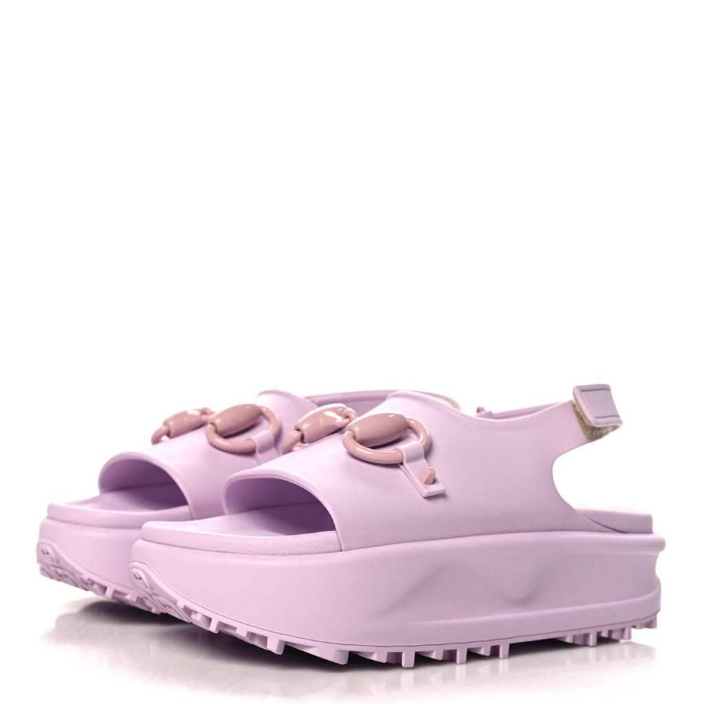 Soft Rubber Horsebit Touch Womens Strapped Sandals 36 Talc Pink