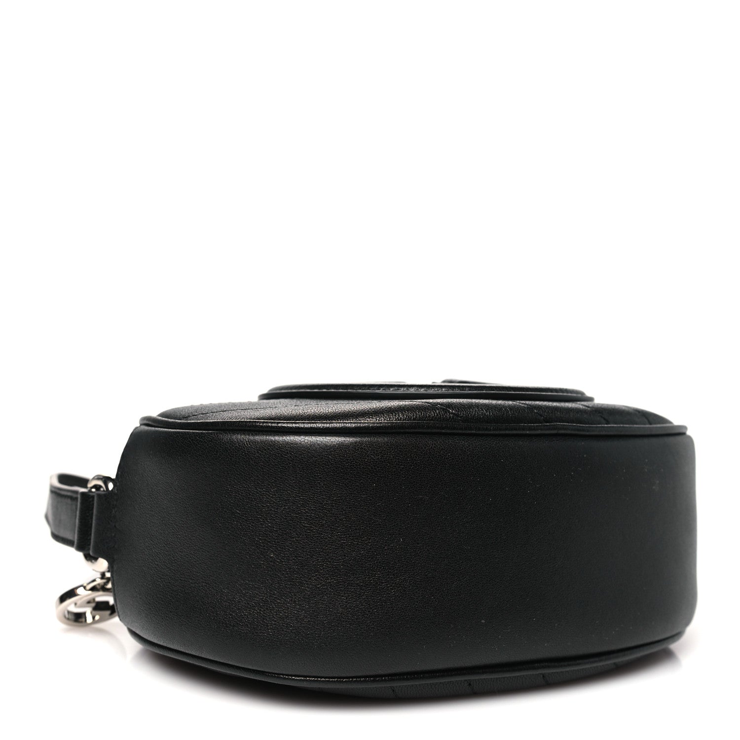 Sakai Be Green Calfskin Diagonal Stitched Mini Blondie Shoulder Bag Black