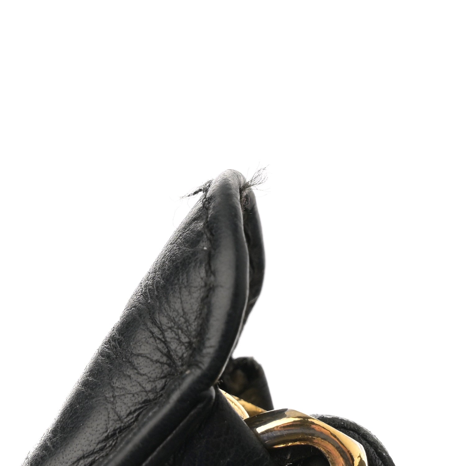 Lambskin Quilted Shopping Tote Black
