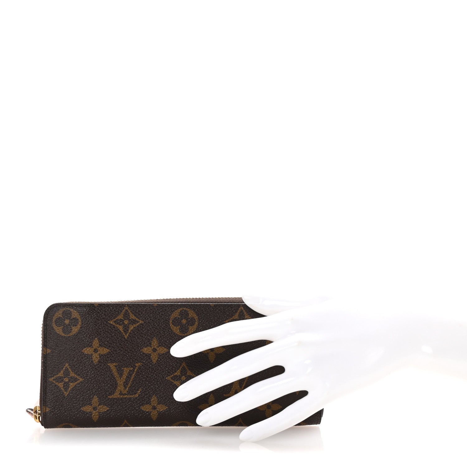 Monogram Clemence Wallet Rose Ballerine