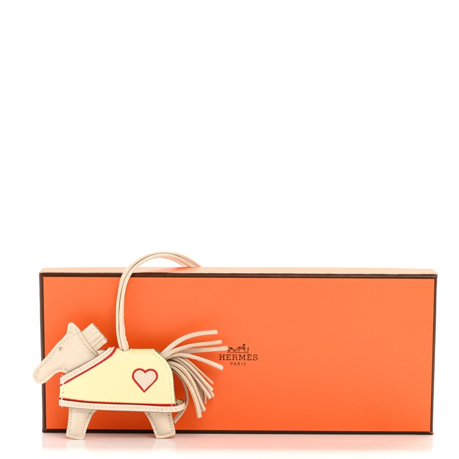 Milo Lambskin Grigri Rodeo Robeo Coeur Bag Charm PM Craie Jaune Milton Rouge Radieux