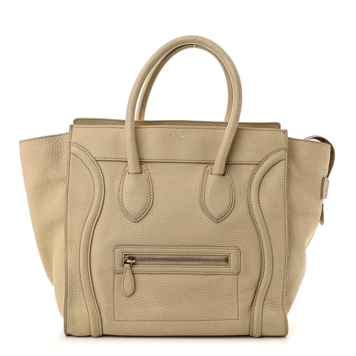 Drummed Calfskin Mini Luggage Dune