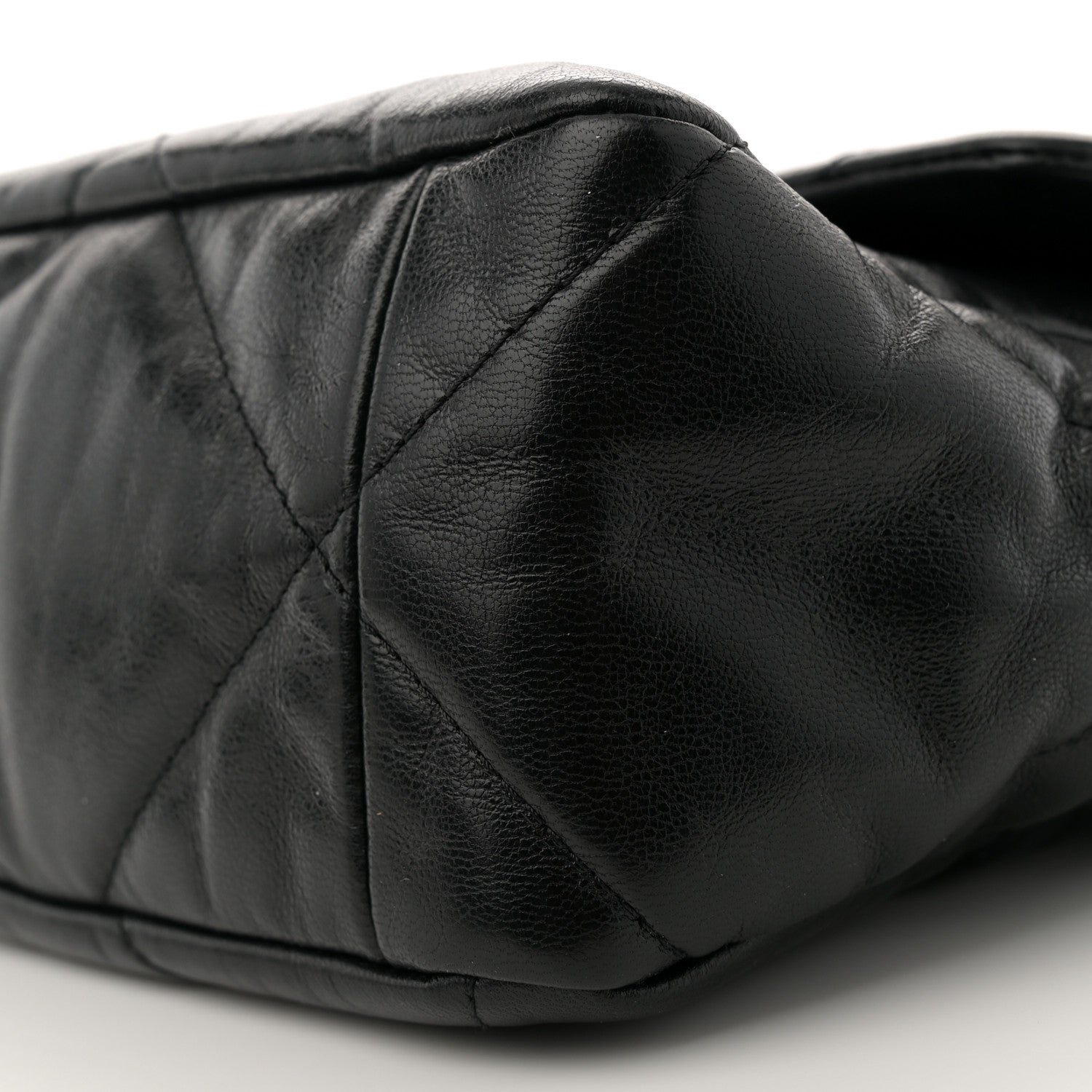 Goatskin Quilted Large Chanel 19 Flap Black