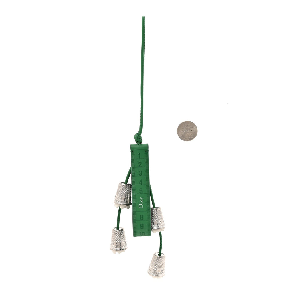 Smooth Calfskin Metal Lily Of The Valley Bag Charm Bright Green