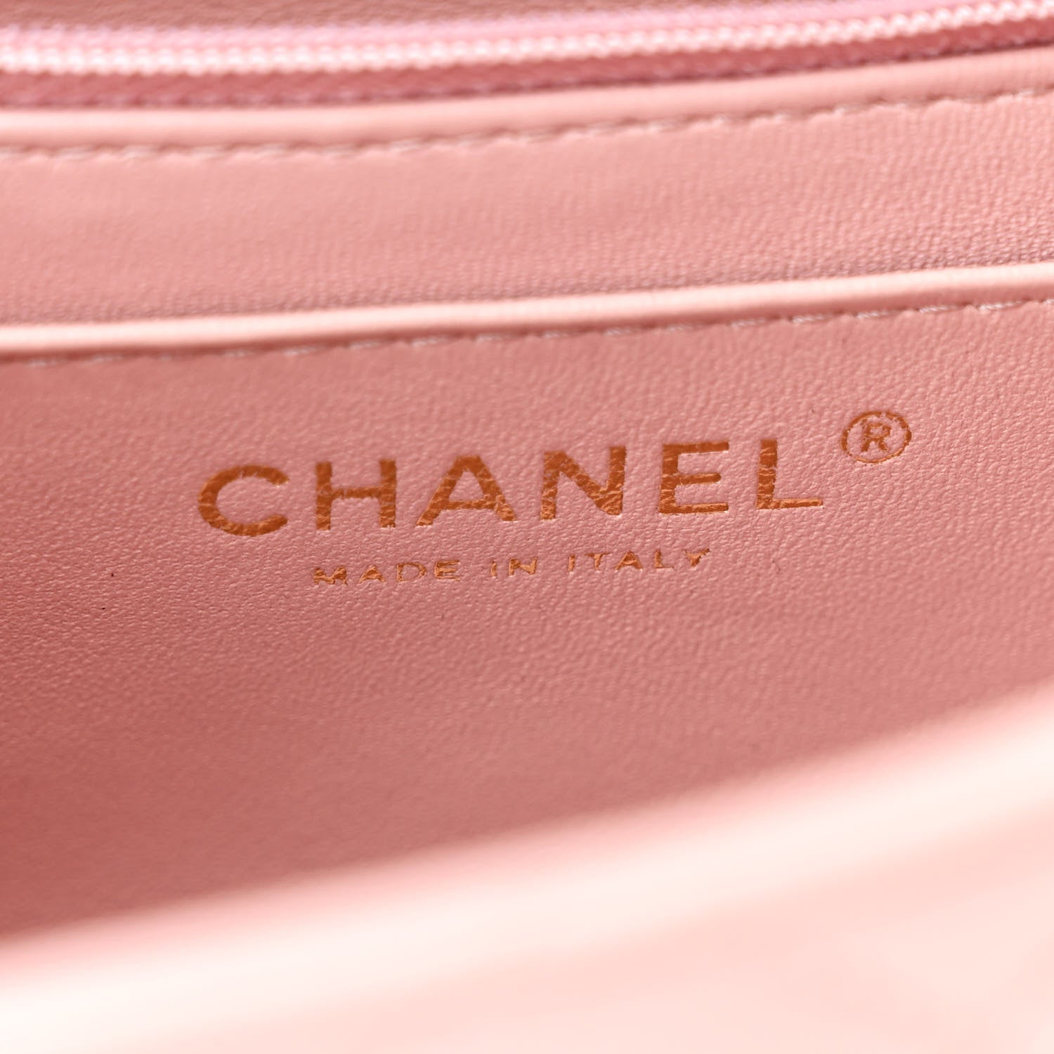 Lambskin Quilted Mini Square Flap Light Pink