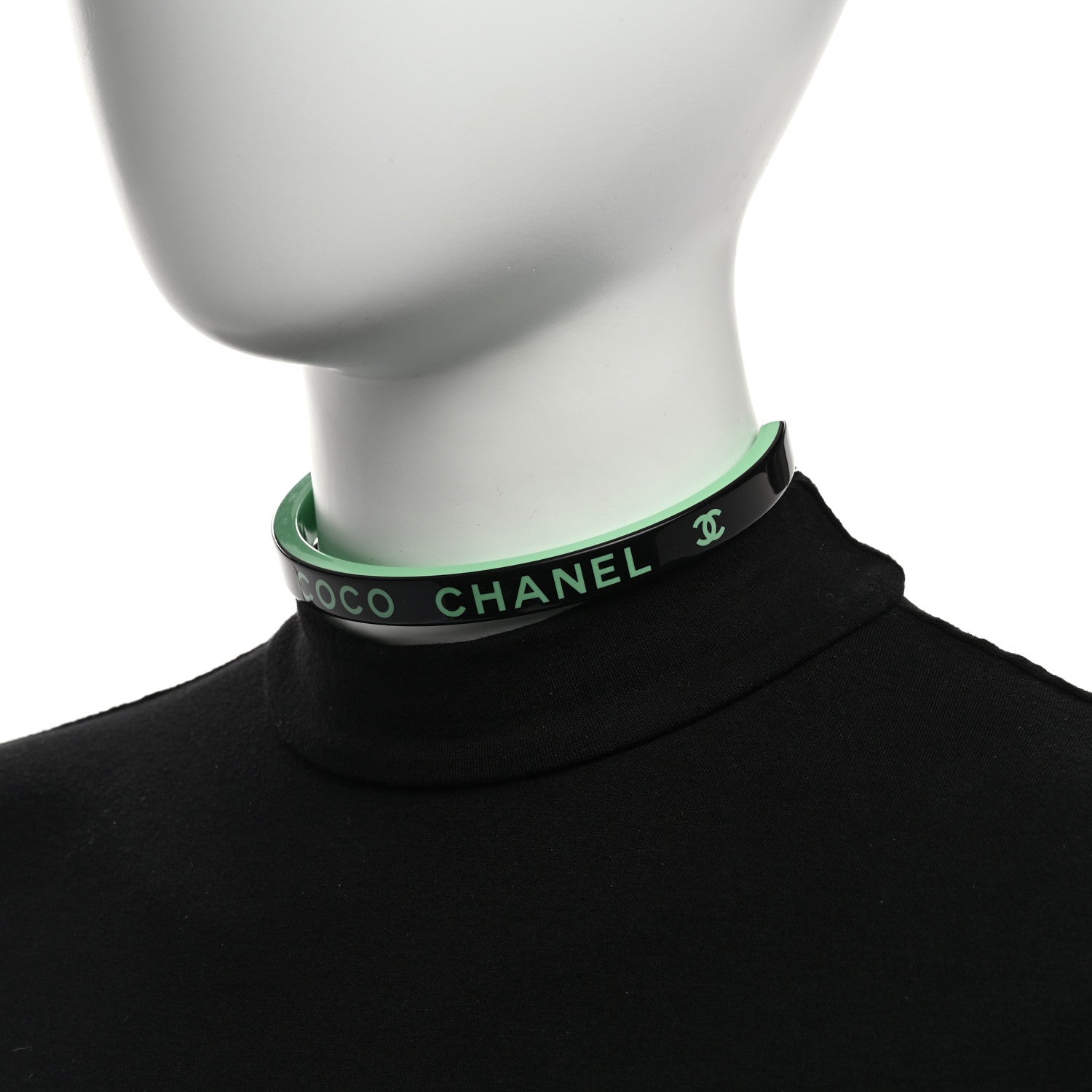 Resin Logo Choker Green Black