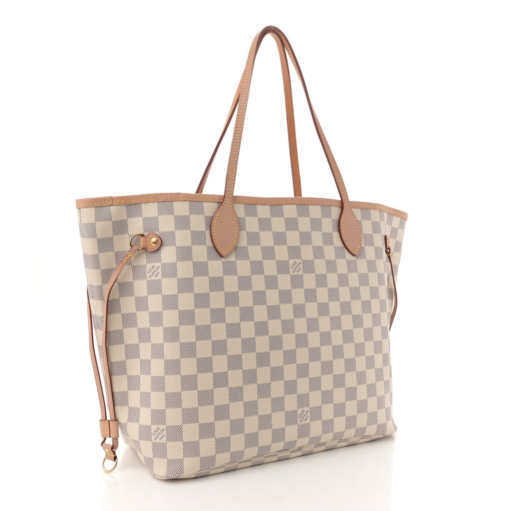 Damier Azur Neo Neverfull MM Rose Ballerine