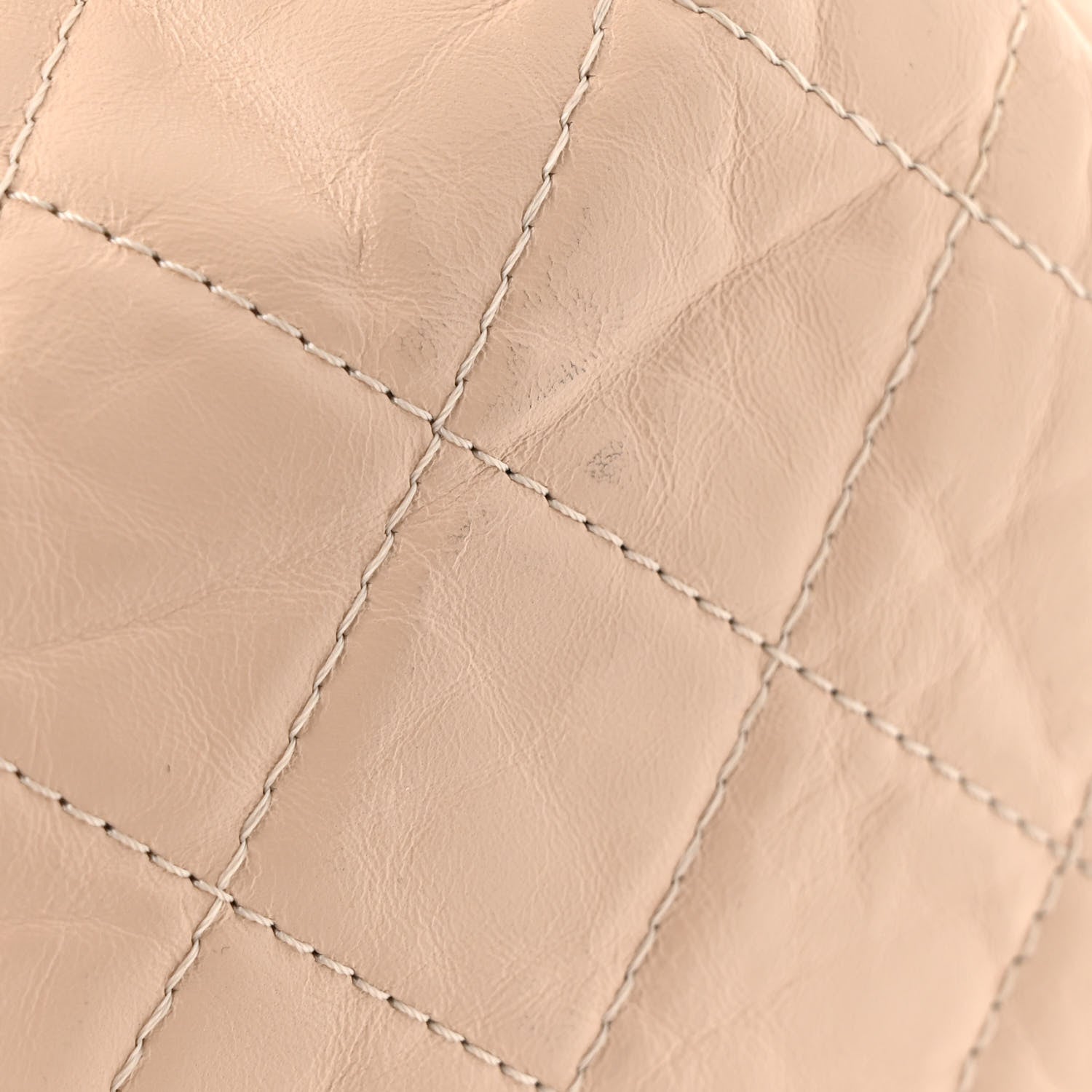 Aged Calfskin Quilted Small Gabrielle Backpack Beige Black