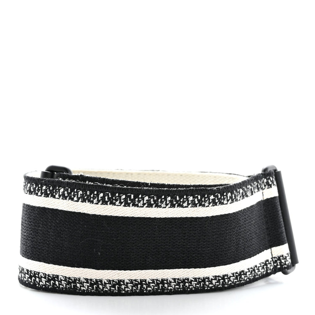 Canvas Embroidered Shoulder Strap Black Ultramatte