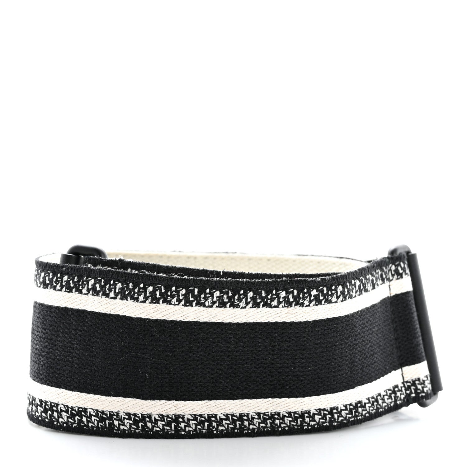 Canvas Embroidered Shoulder Strap Black Ultramatte