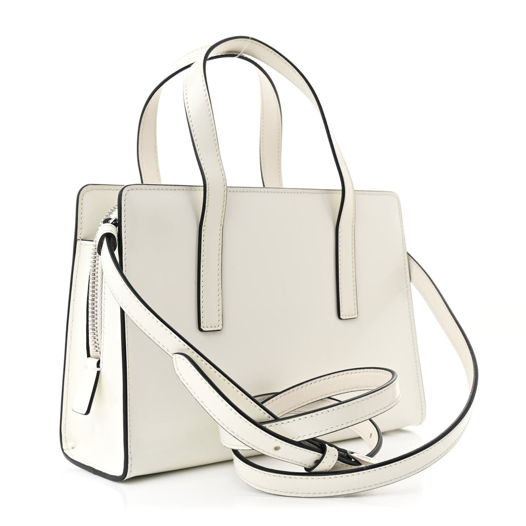 Spazzolato Mini Re-Edition 1995 Double Handle Handbag White
