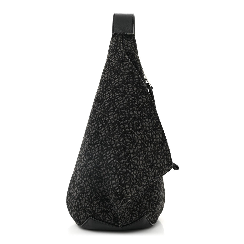 Jacquard Anagram Calfskin Anton Sling Anthracite Black