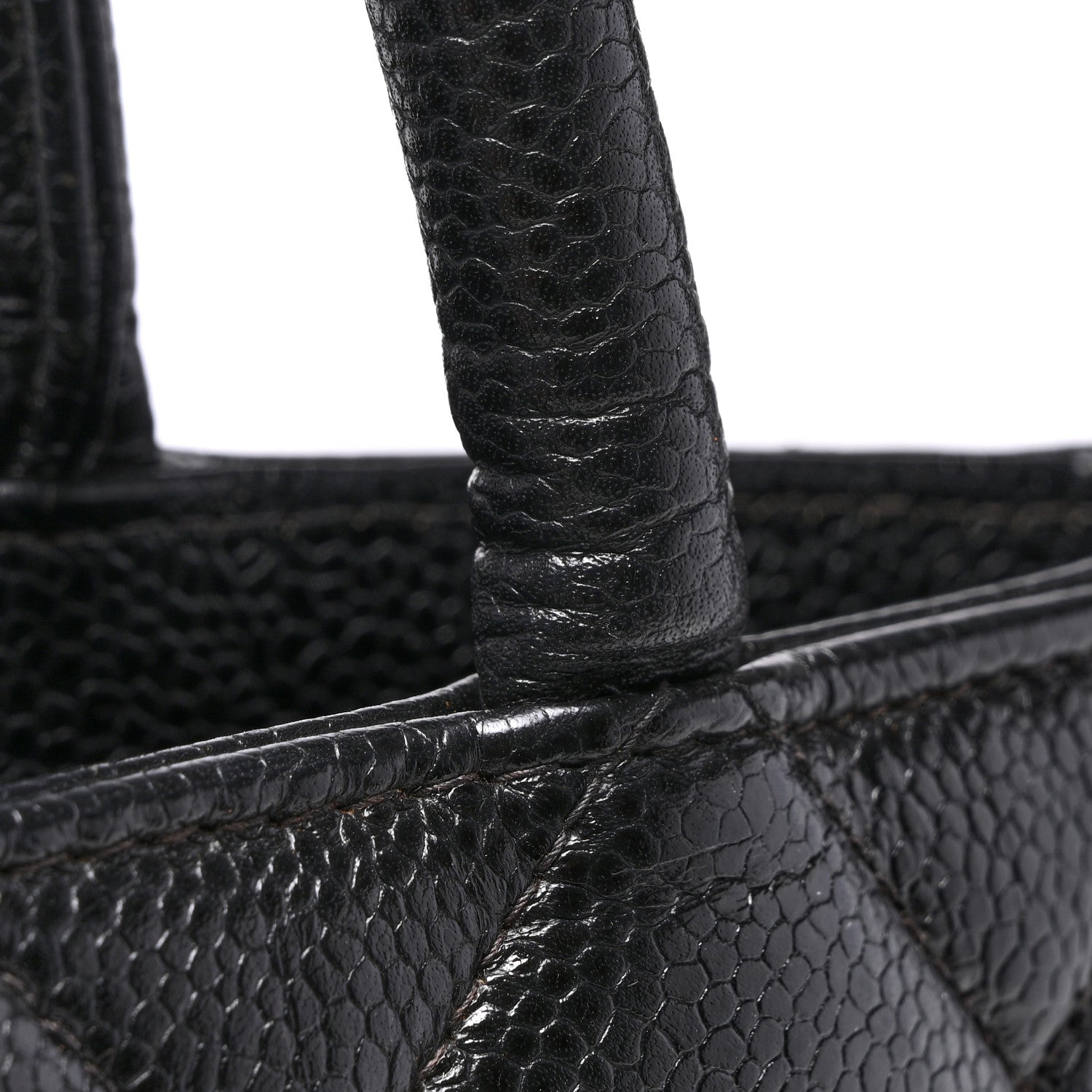 Caviar Quilted Medallion Tote Black