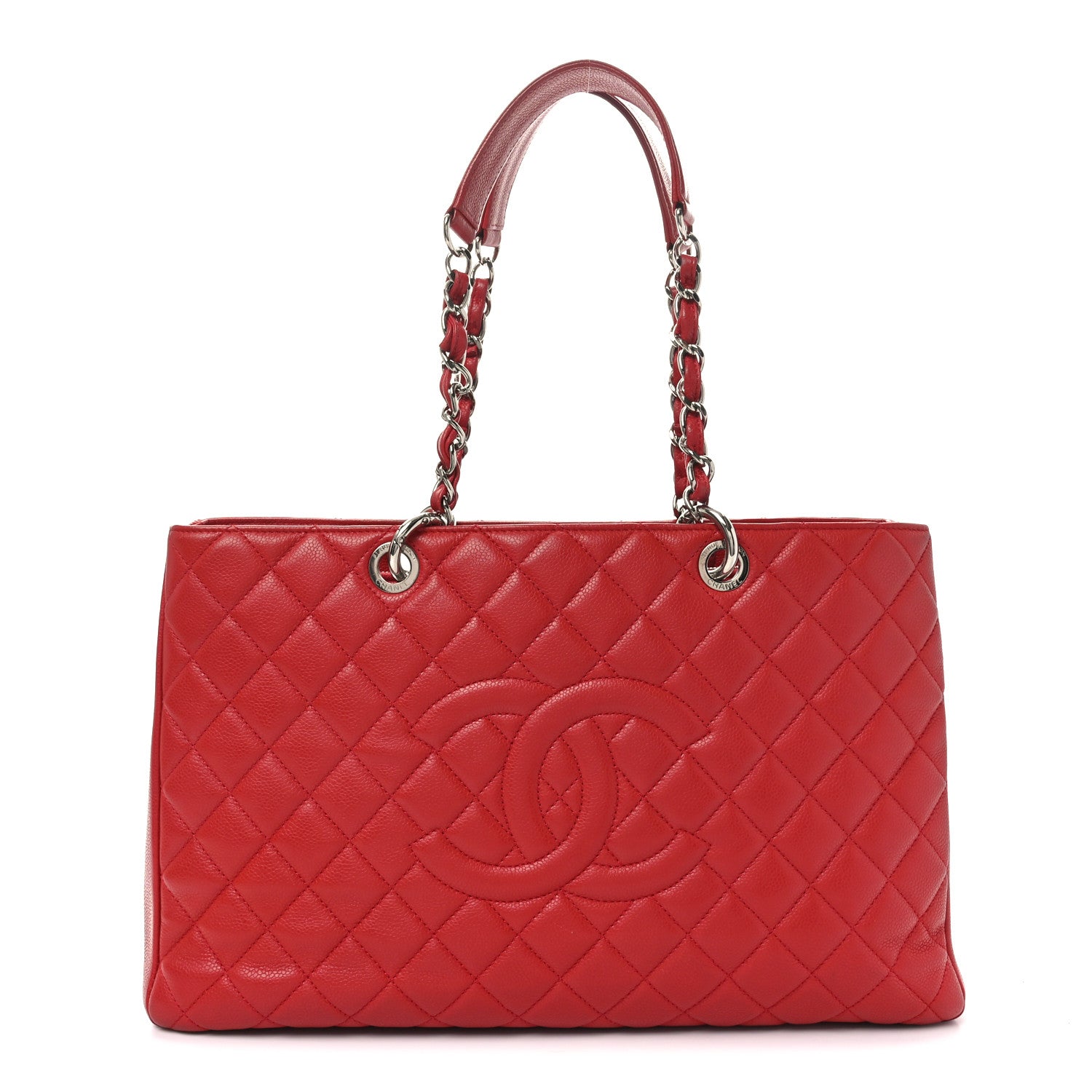 Caviar Quilted XL Grand Shopping Tote GST Red