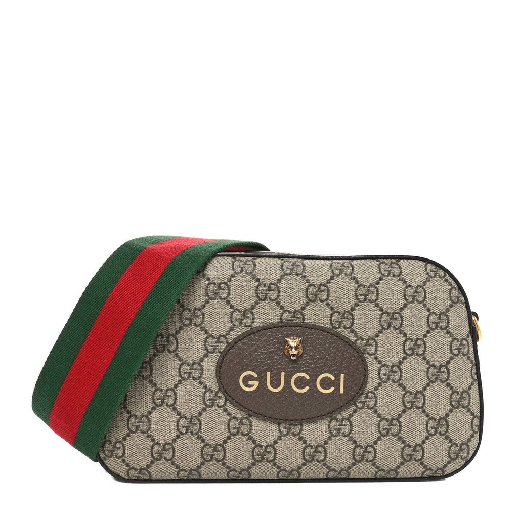 GG Supreme Monogram Web Neo Vintage Shoulder Bag Beige New Acero Crop
