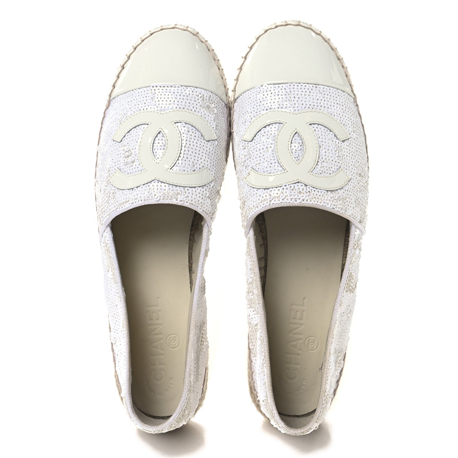 Patent Sequin CC Espadrilles 40 White