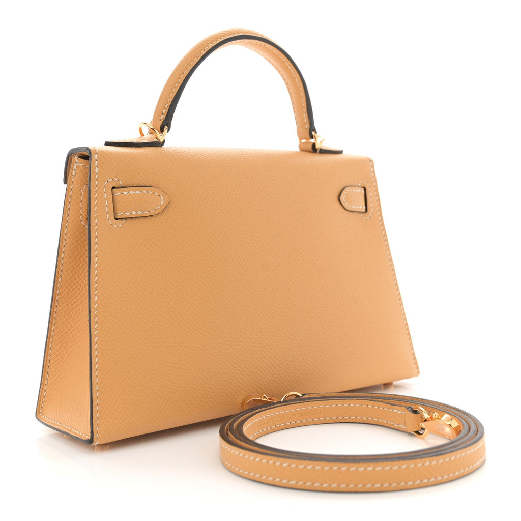 Epsom Mini Kelly Sellier 20 Paille