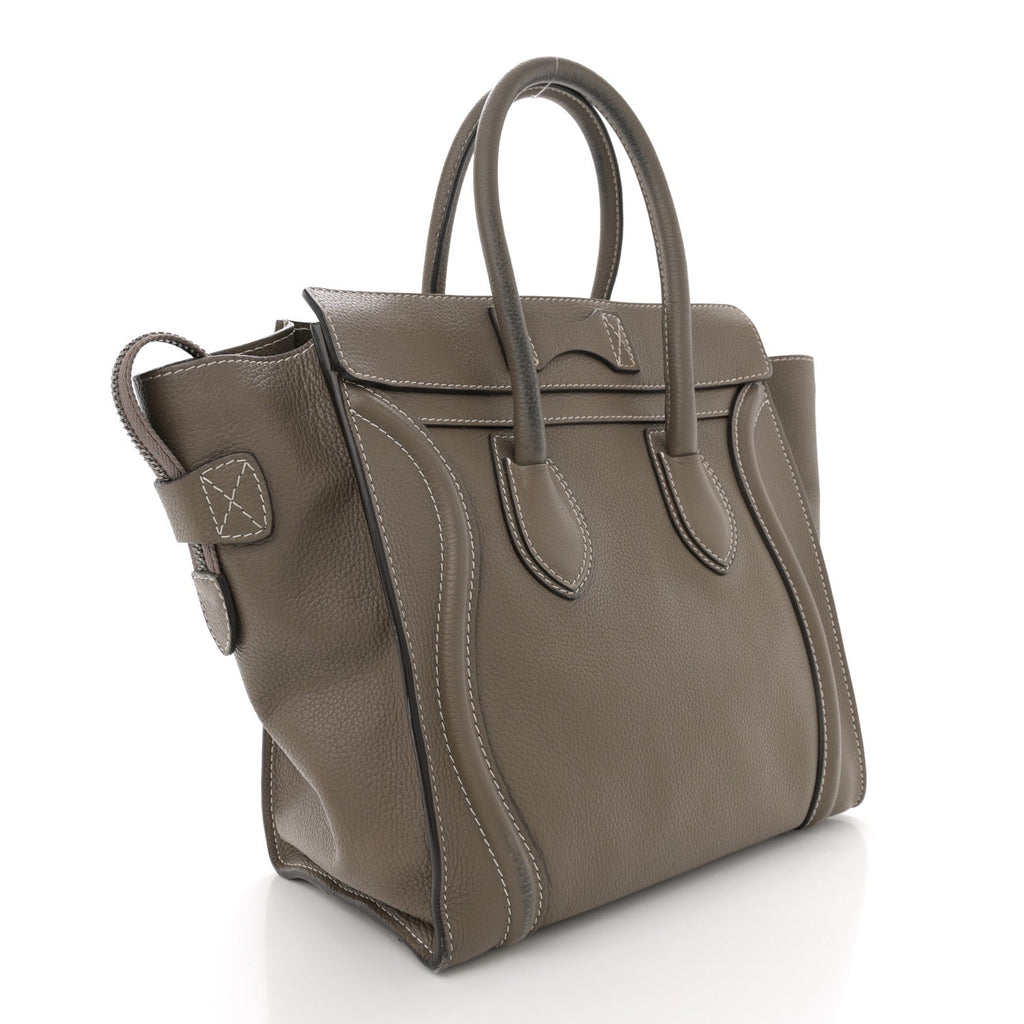 Drummed Calfskin Micro Luggage Souris
