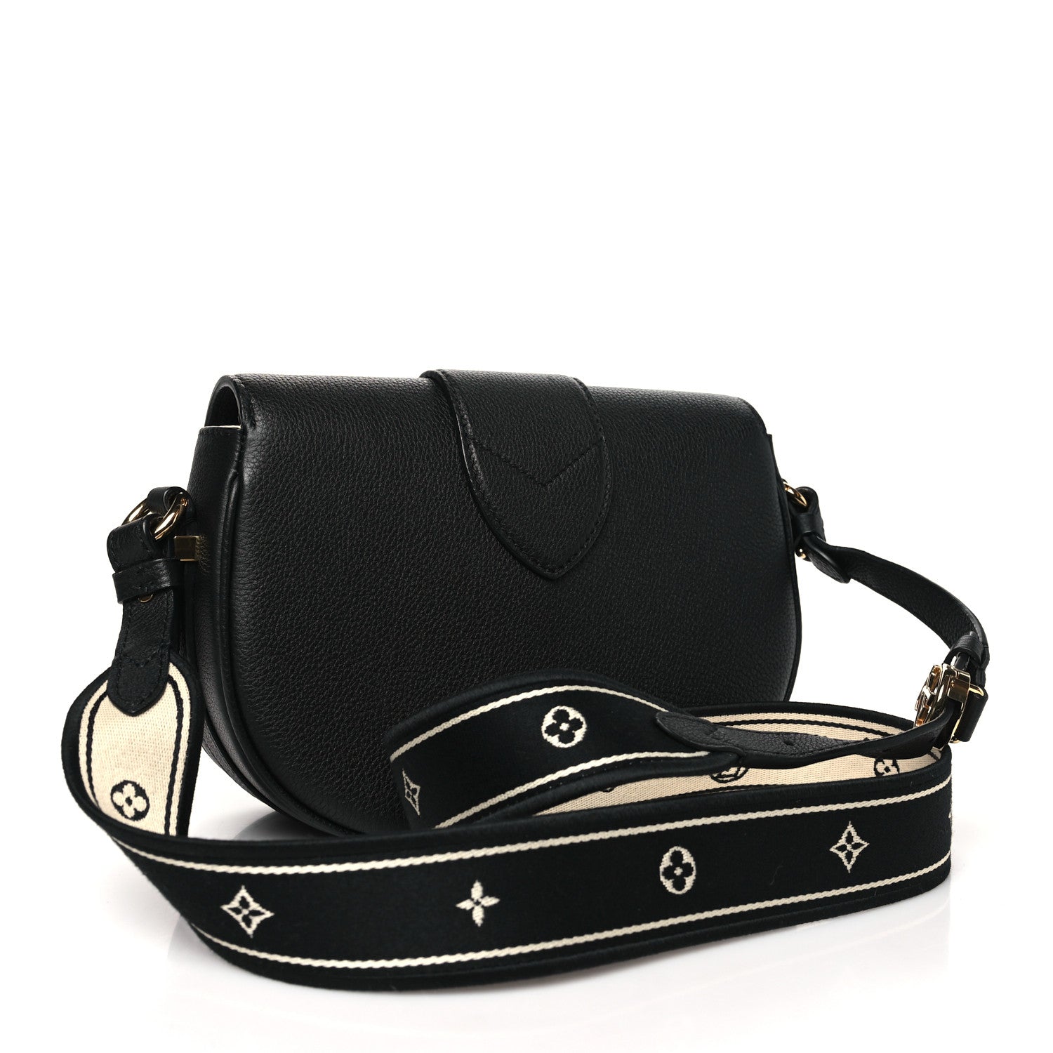 Grained Calfskin LV Pont 9 Soft MM Black