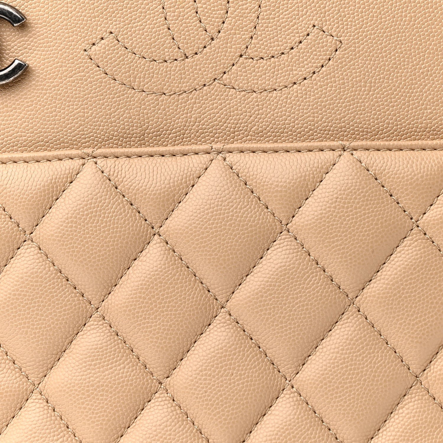 Caviar Quilted Small Urban Delight Light Beige