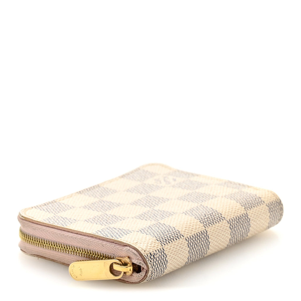 Damier Azur Zippy Coin Purse Rose Ballerine