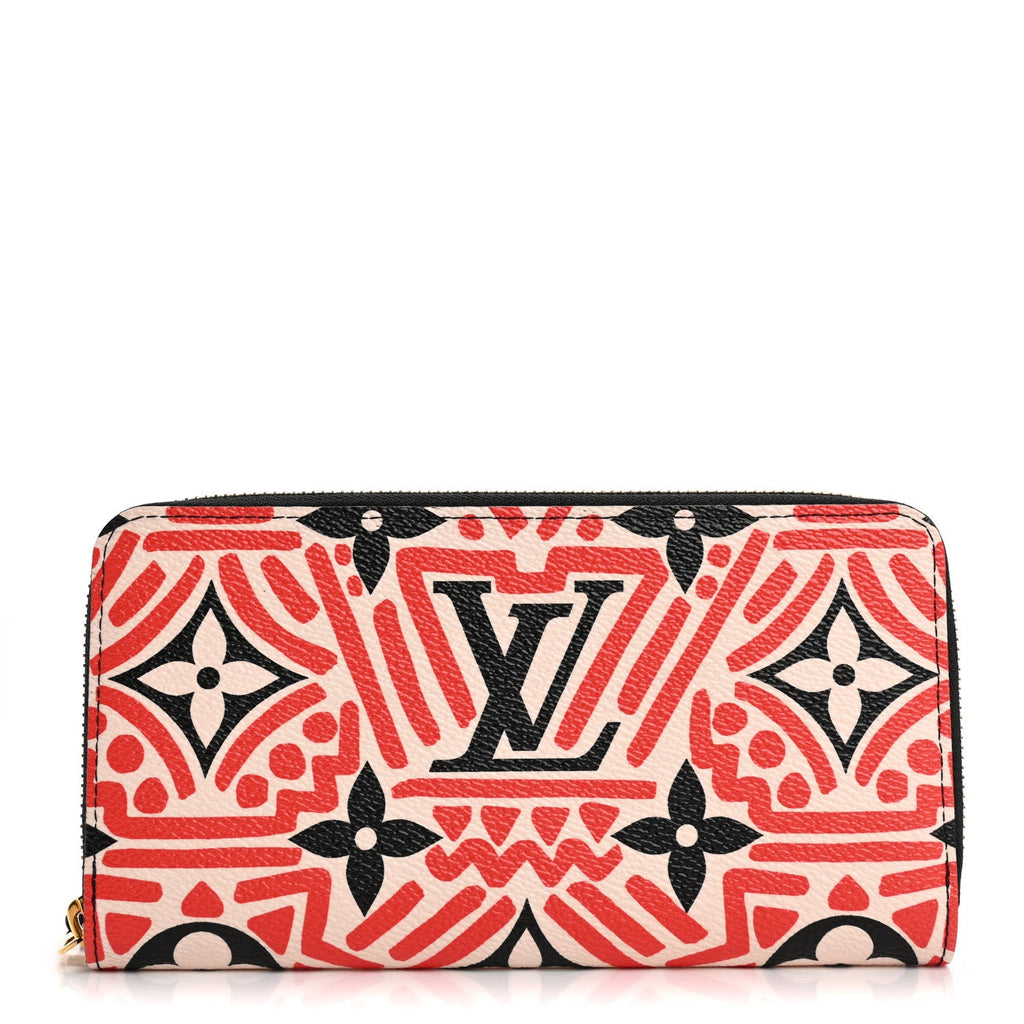 Monogram Giant Crafty Zippy Wallet Creme Rouge Black