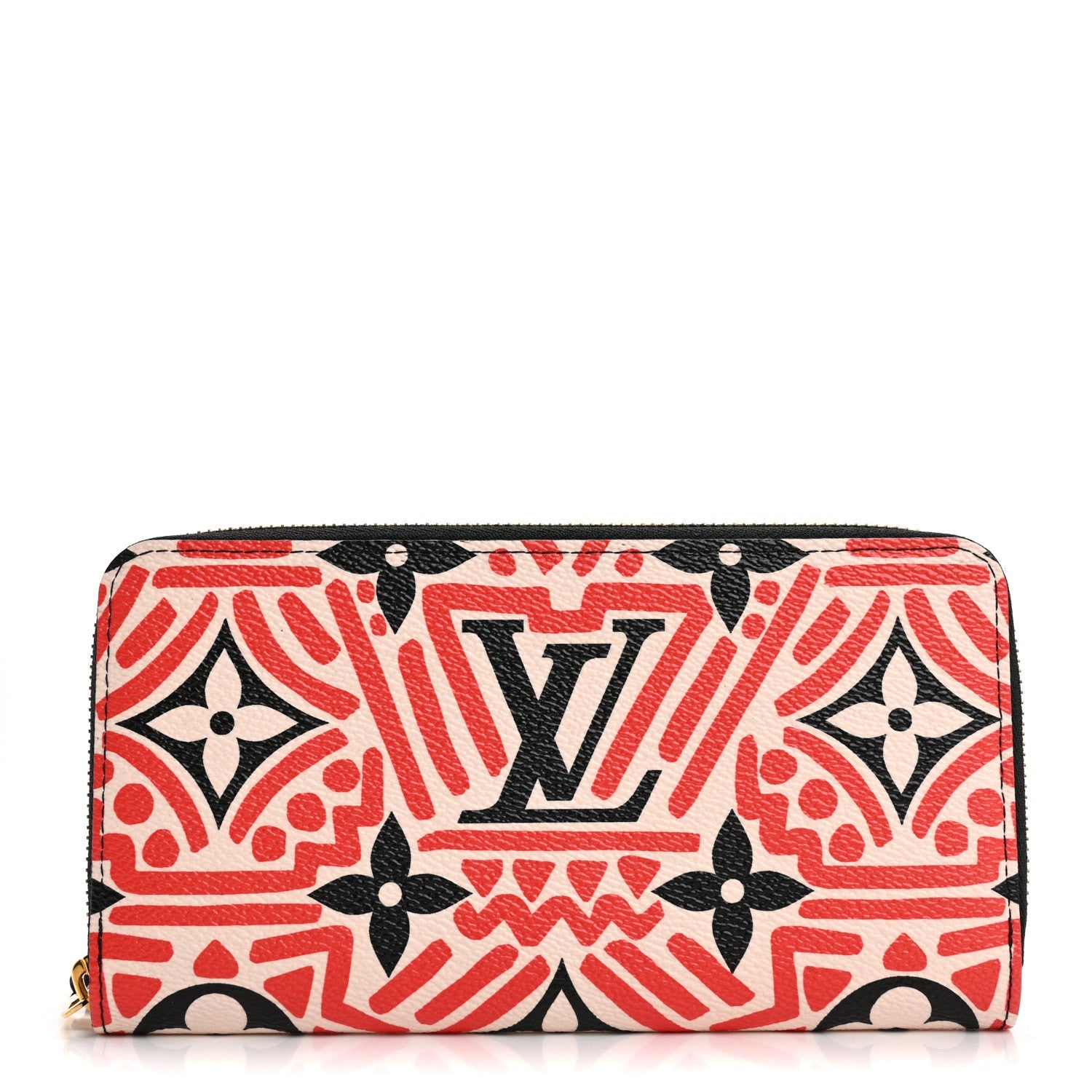 Monogram Giant Crafty Zippy Wallet Creme Rouge Black