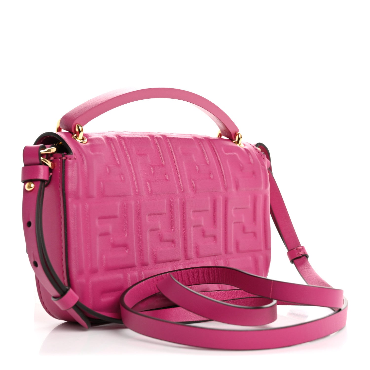 Nappa FF 1974 Embossed Phone Baguette Ciclamino Pilar