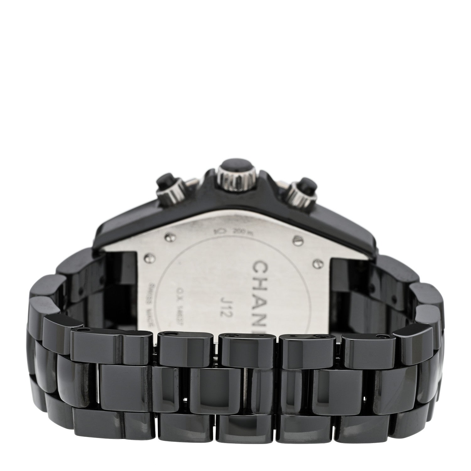 Stainless Steel Ceramic Diamond Bezel 41mm J12 Chronograph Automatic Watch Black