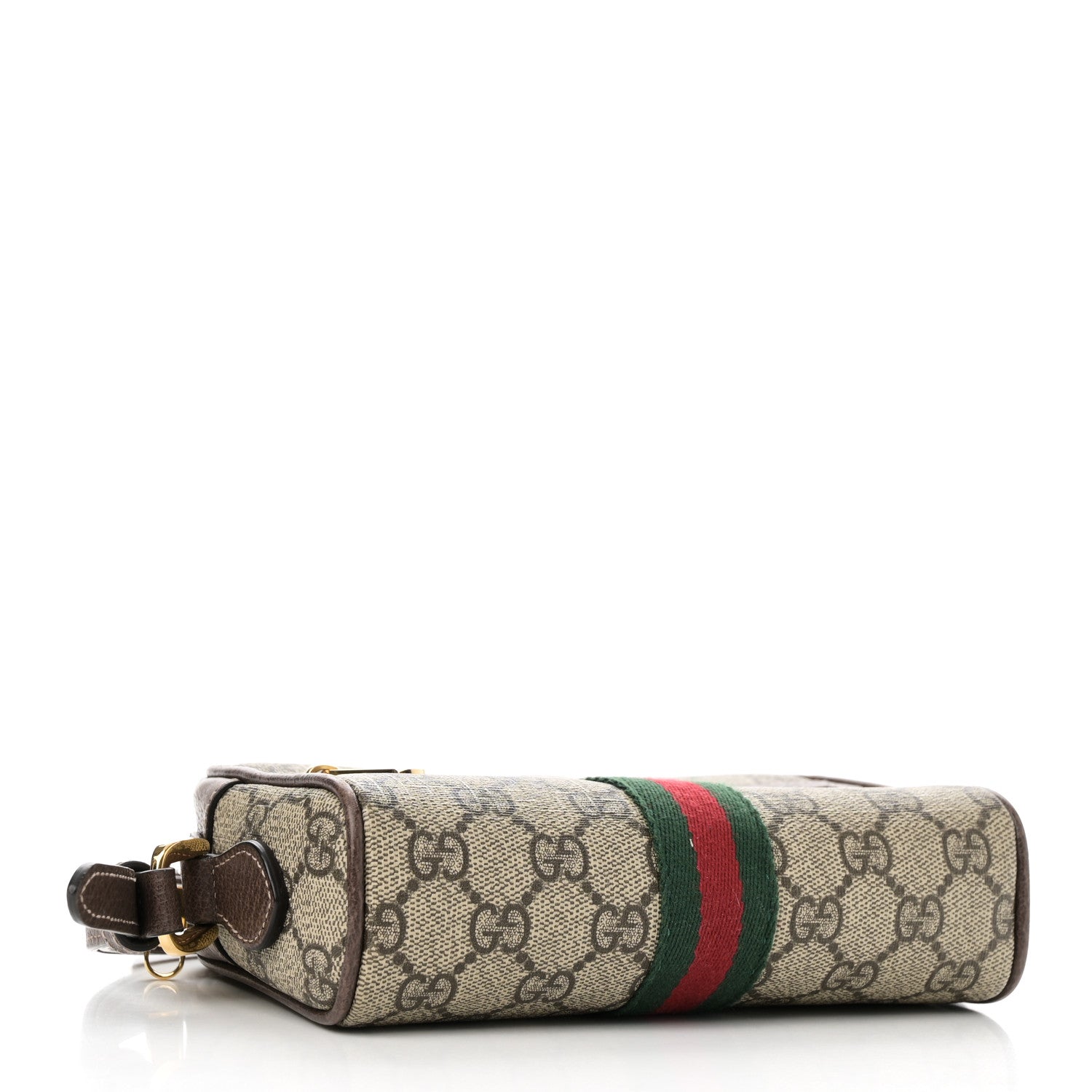 GG Supreme Monogram Web Mini Ophidia Shoulder Bag Brown