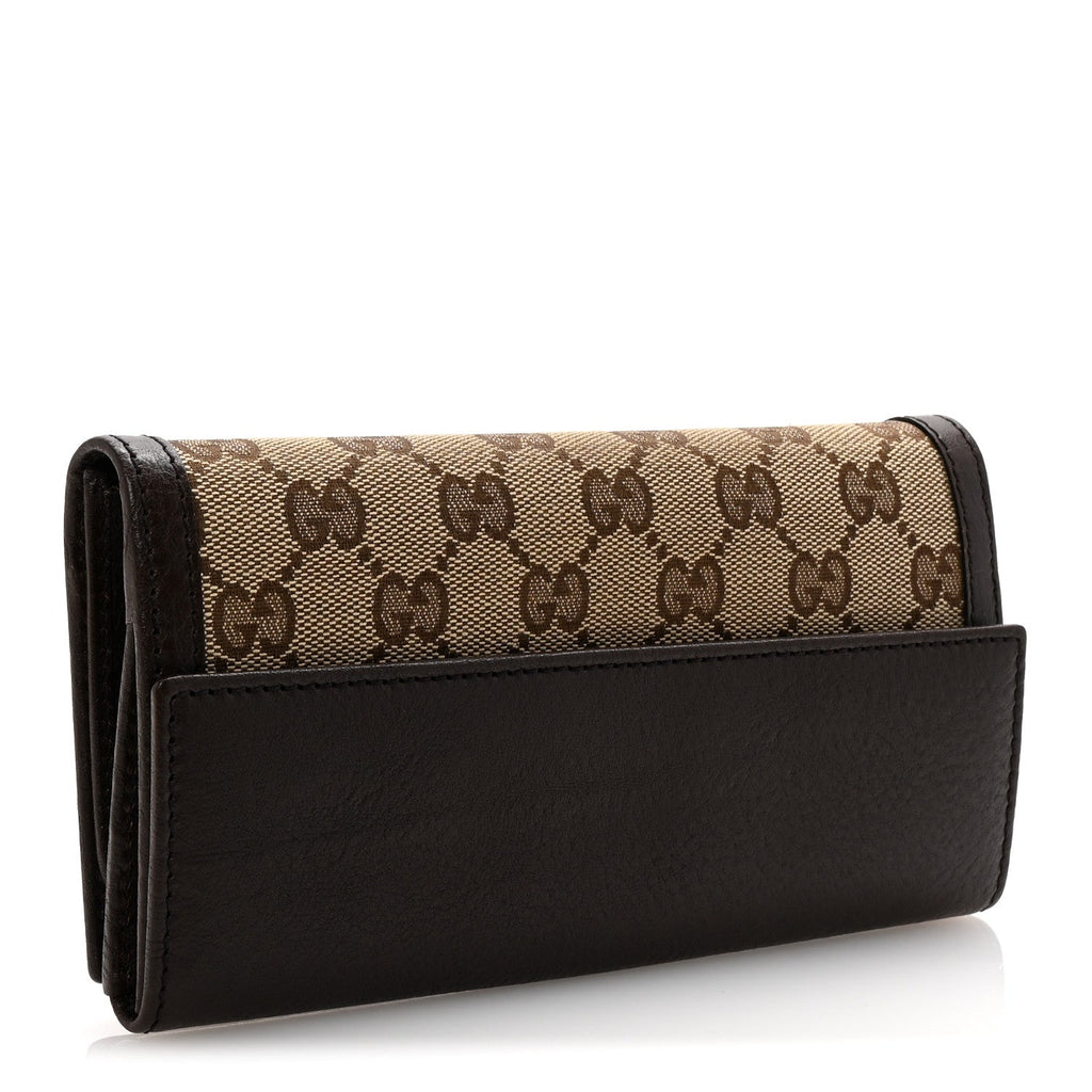 Monogram Interlocking GG Continental Wallet Dark Brown