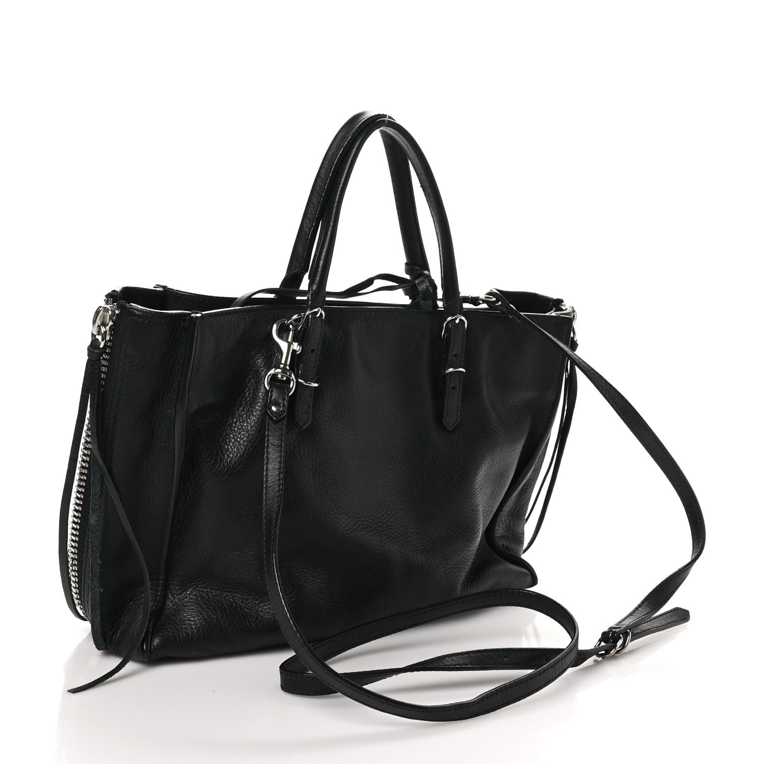 Veau Papier A6 Zip Around Tote Black
