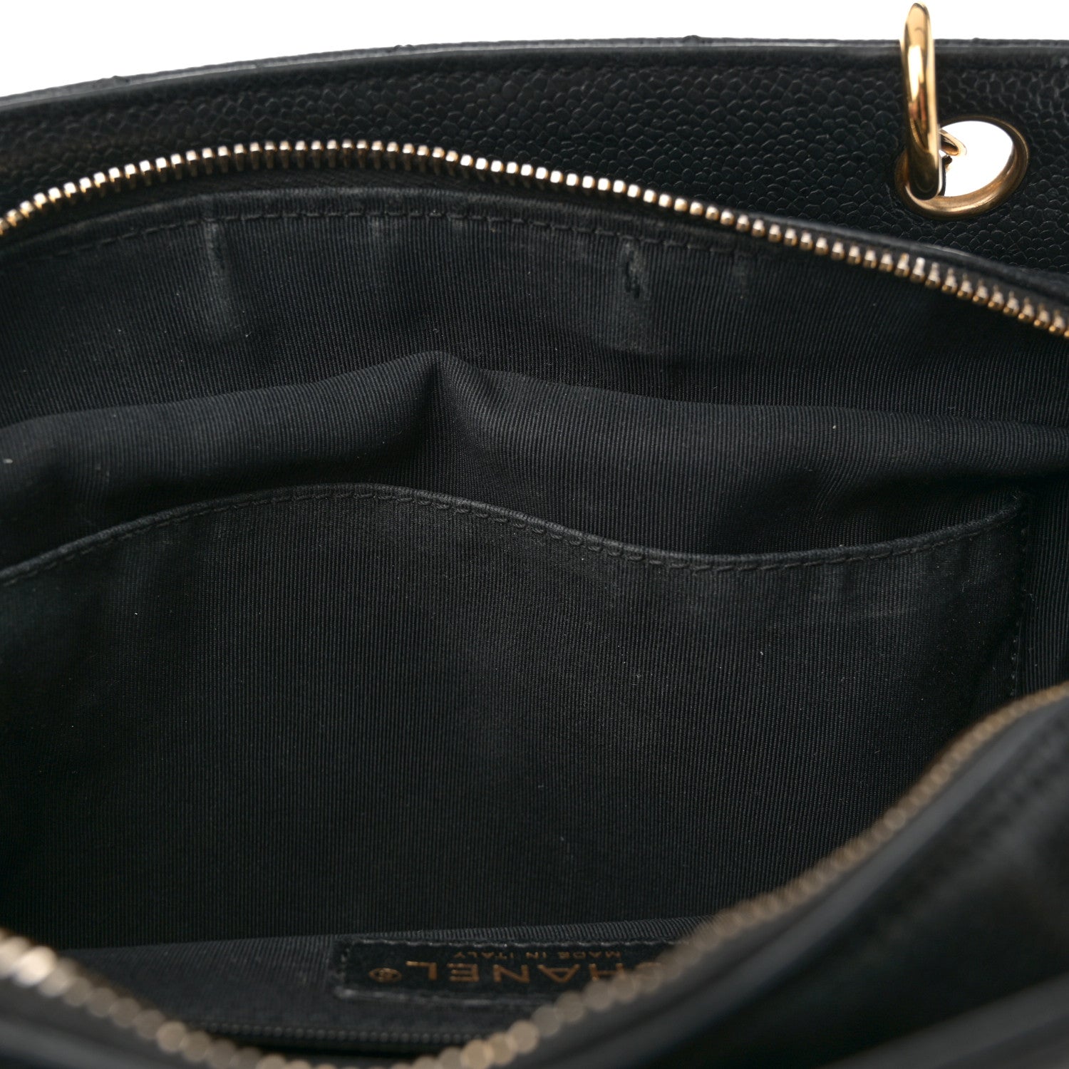 Caviar Quilted Petit Timeless Tote PTT Black