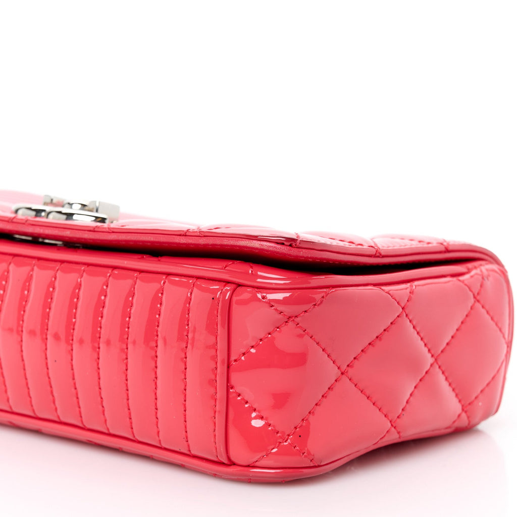 Patent Quilted Small Coco Boy Flap Pink