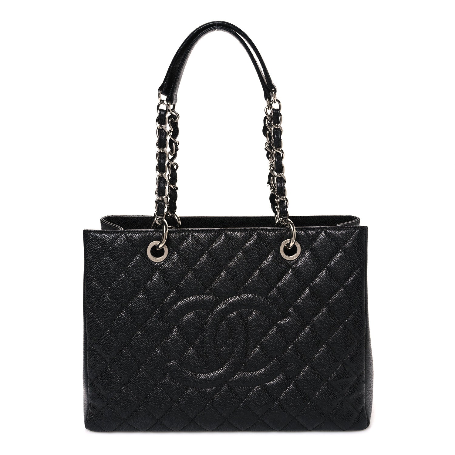 Caviar Quilted Grand Shopping Tote GST Black