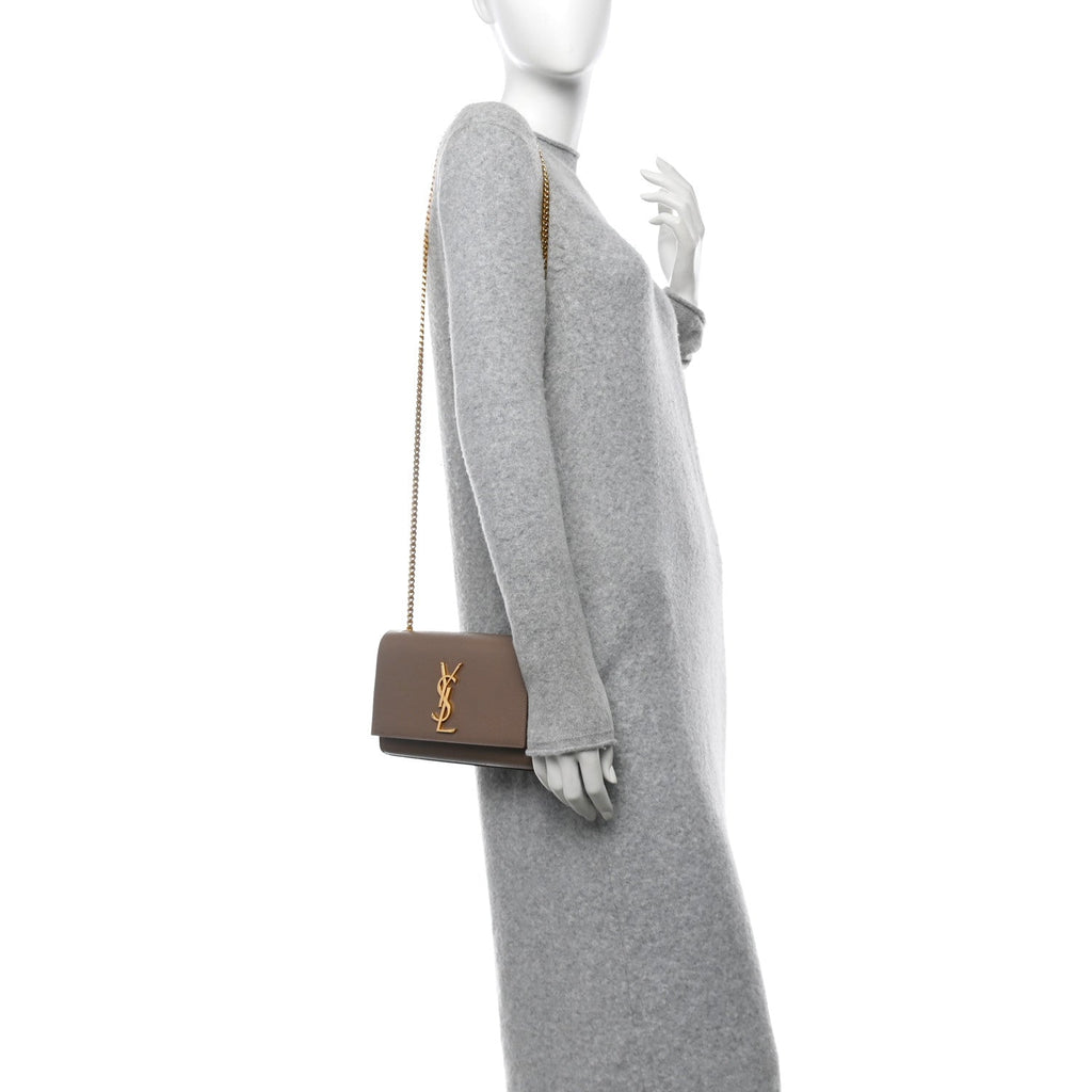 Grain De Poudre Small Monogram Kate Satchel Taupe