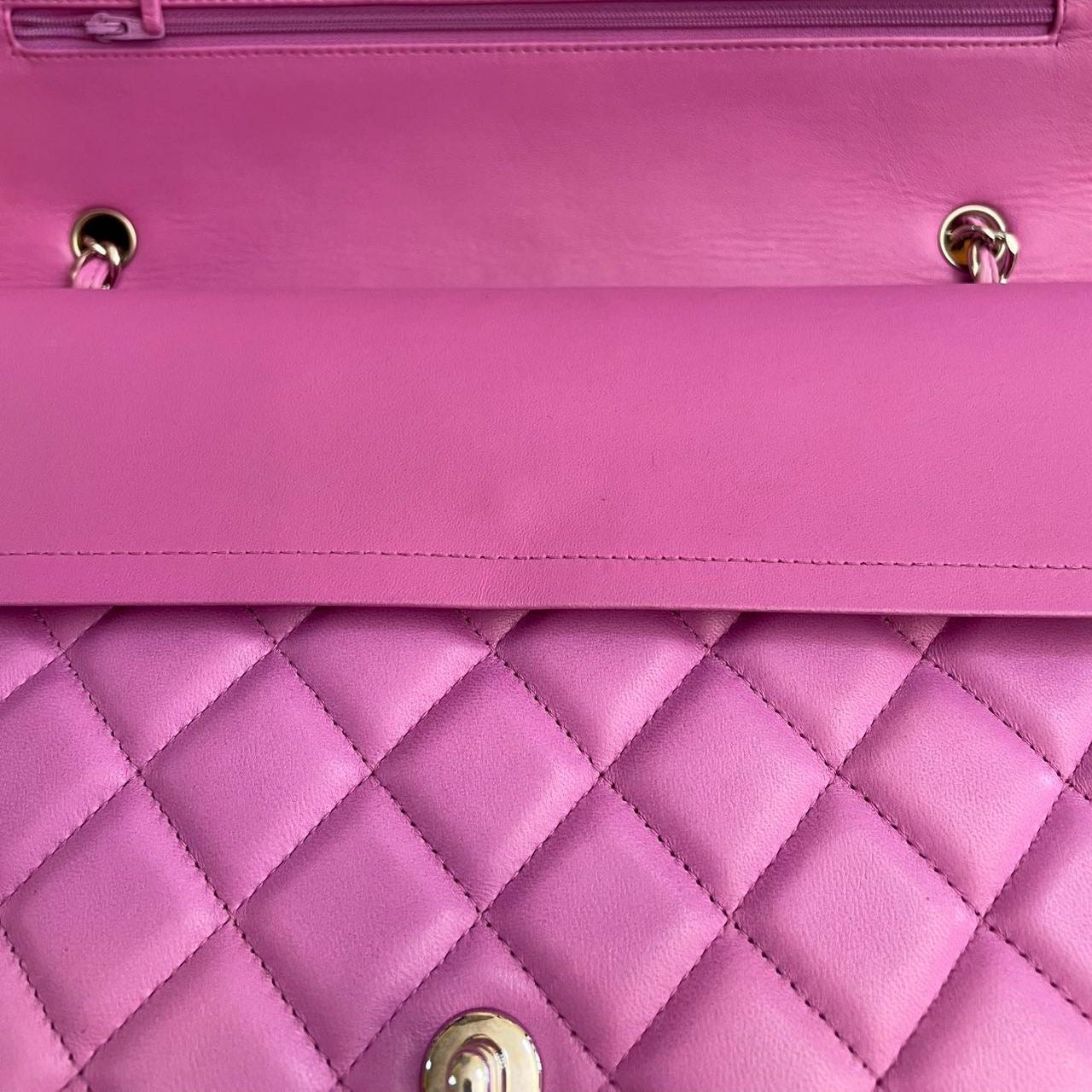 Chanel Timeless Classic Flap Bag Maxi Lilac Purple with Silver Hardware