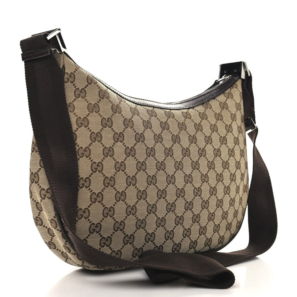 Monogram Medium Half Moon Hobo Dark Brown