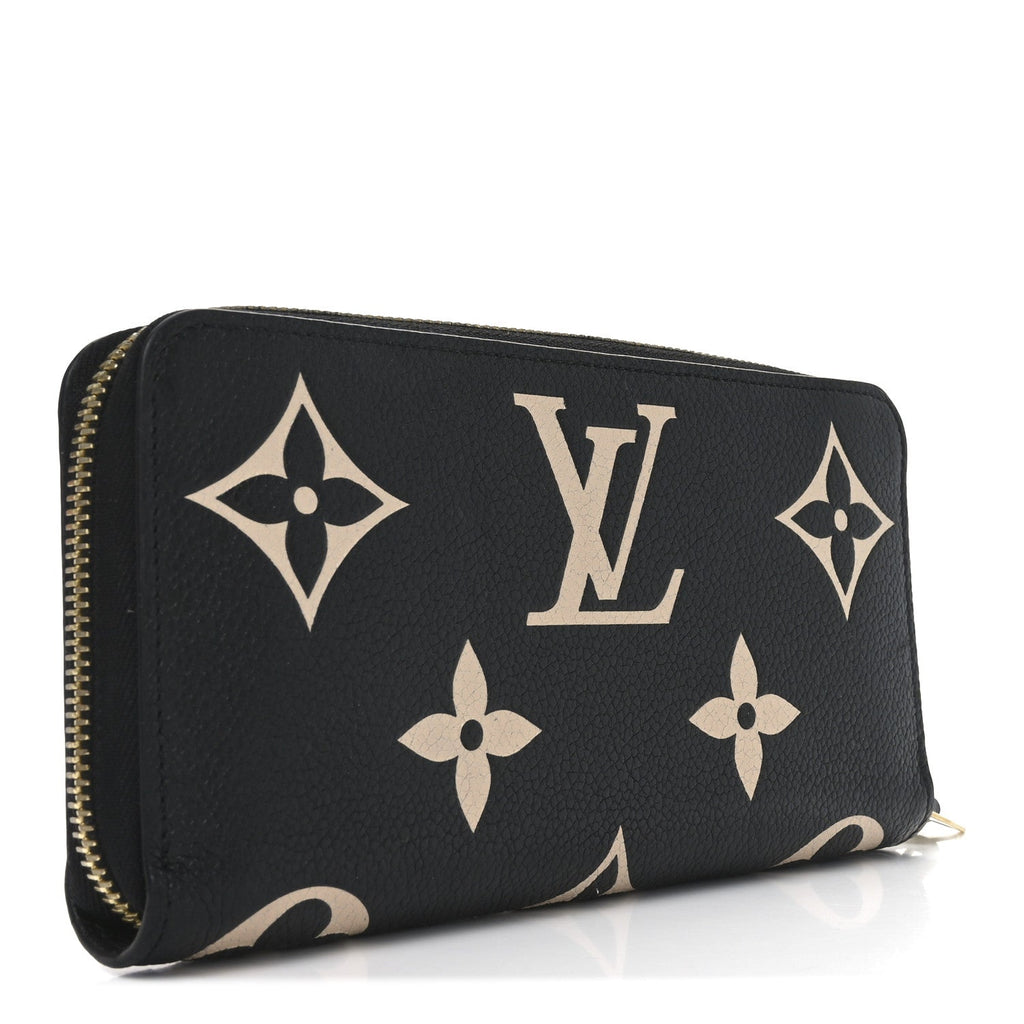 Empreinte Monogram Giant Zippy Wallet Black Beige