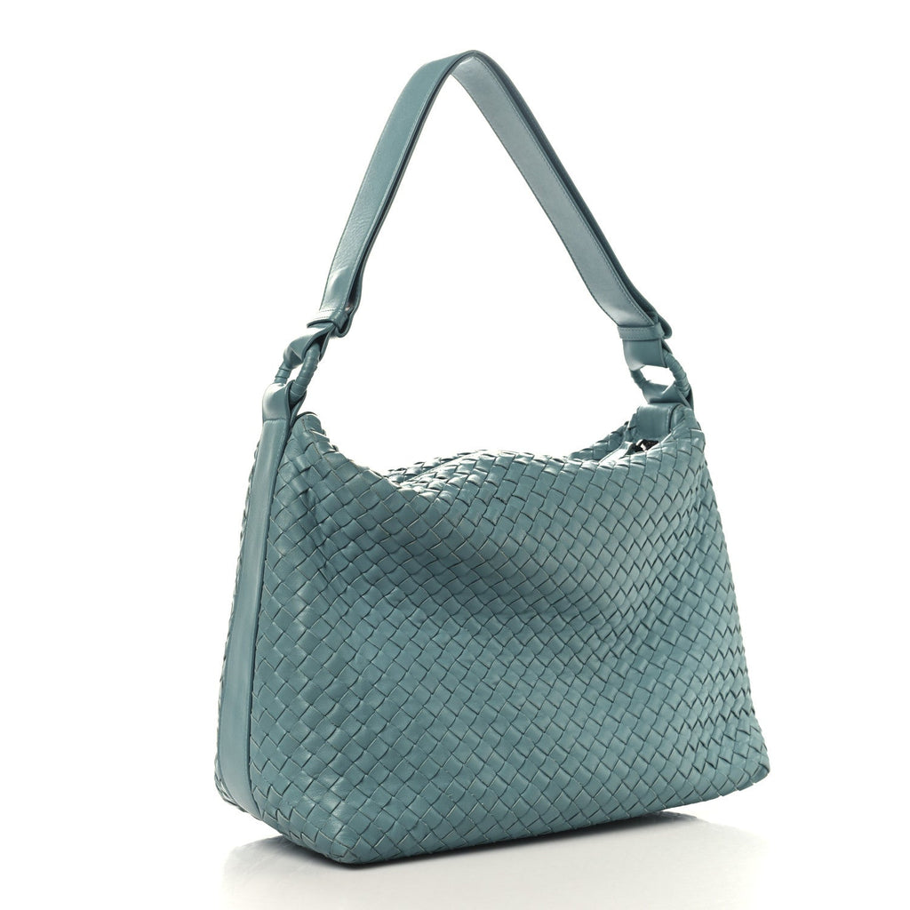 Nappa Intrecciato Pyramid Hobo Linoleum