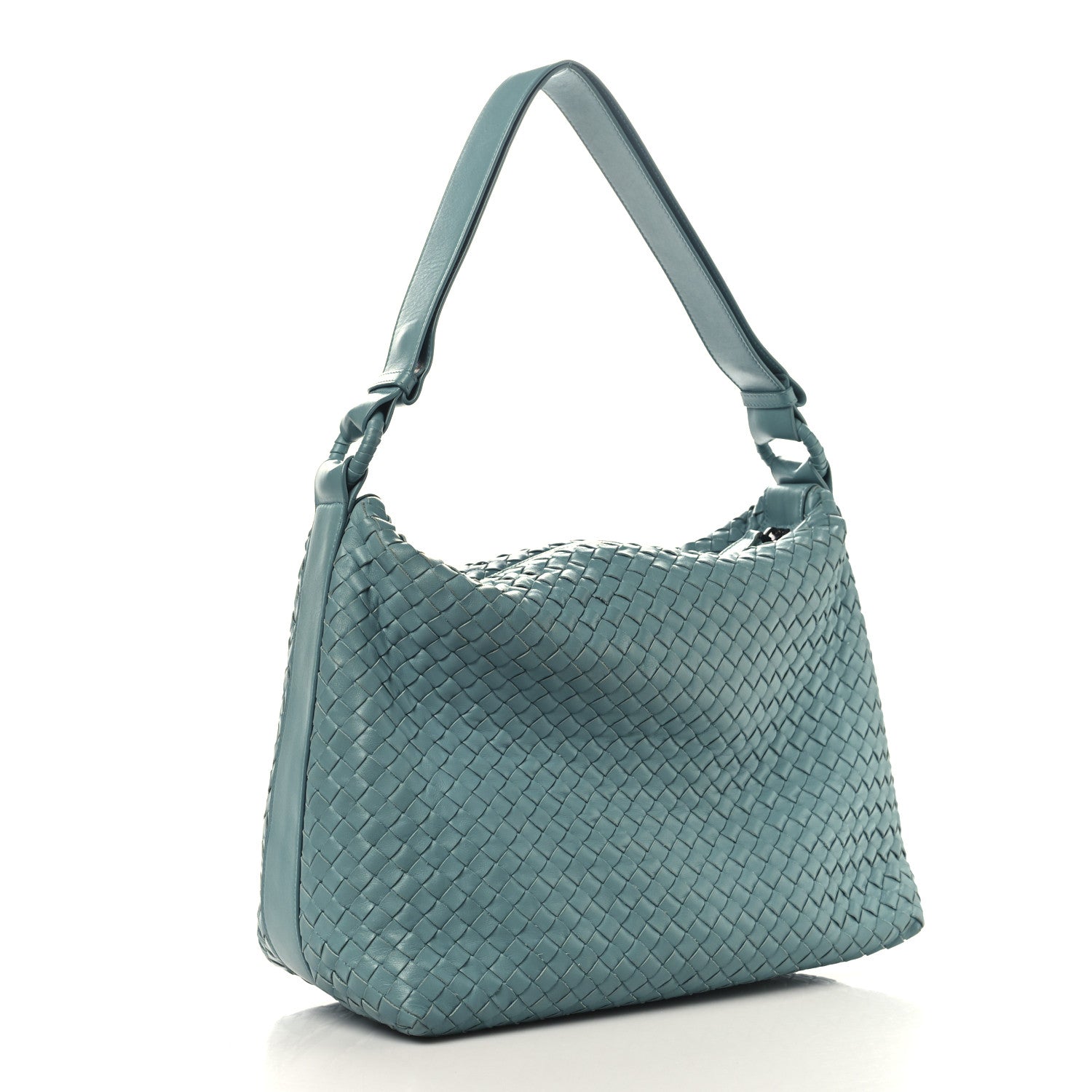 Nappa Intrecciato Pyramid Hobo Linoleum