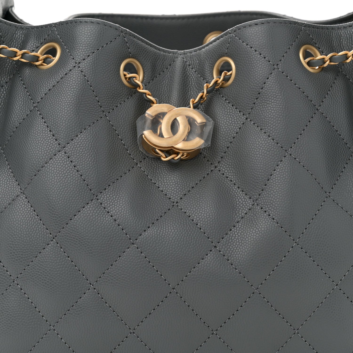 Caviar Quilted Small Chanel 25 Handbag Dark Grey