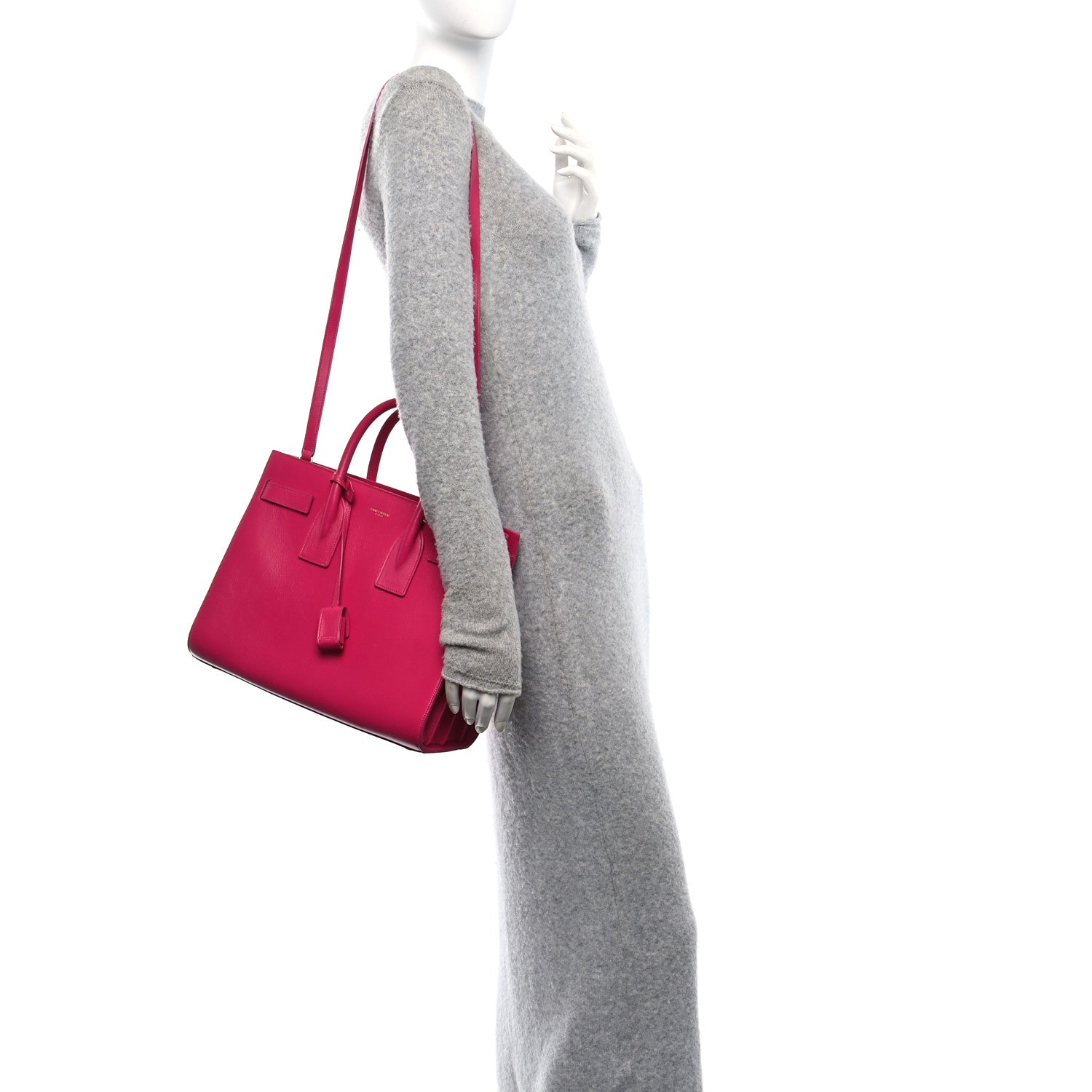 Calfskin Small Sac De Jour Lipstick Fuchsia