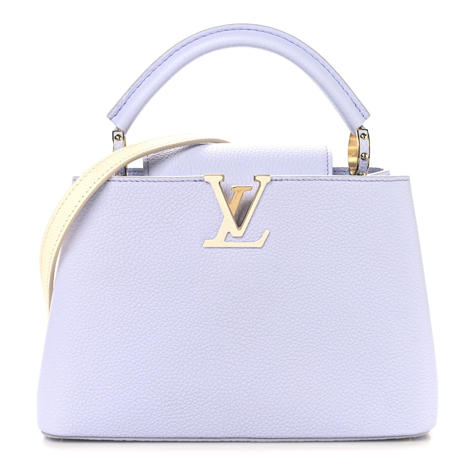 Taurillon Braided Chain Capucines BB Iris Creme