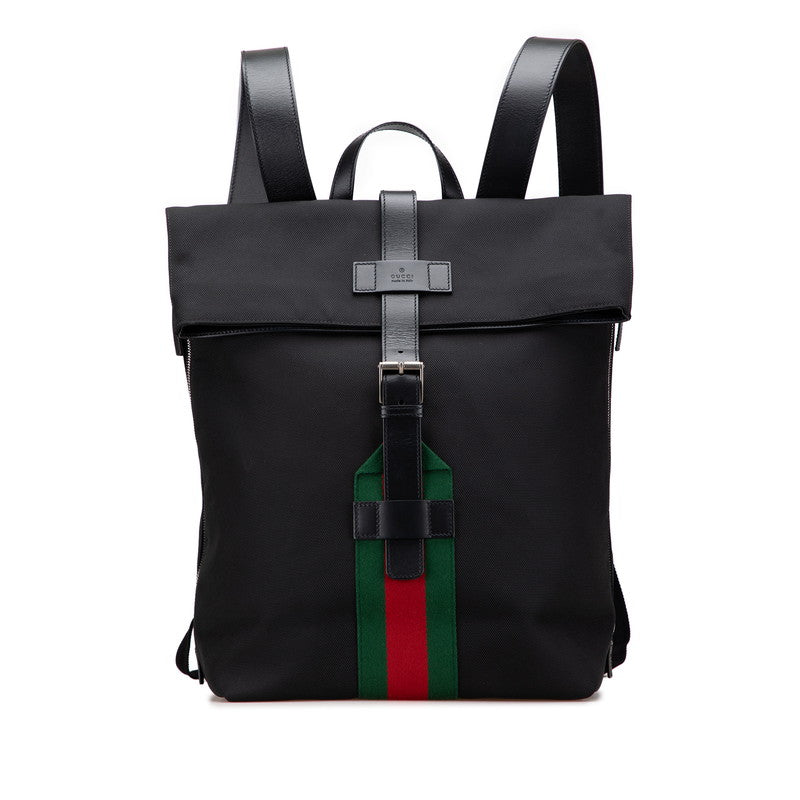 Gucci Sheline Line Nylon Leather Backpack