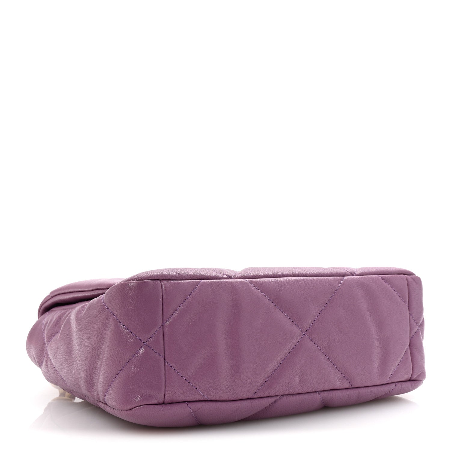 Goatskin Quilted Medium Chanel 19 Flap Violet Purple