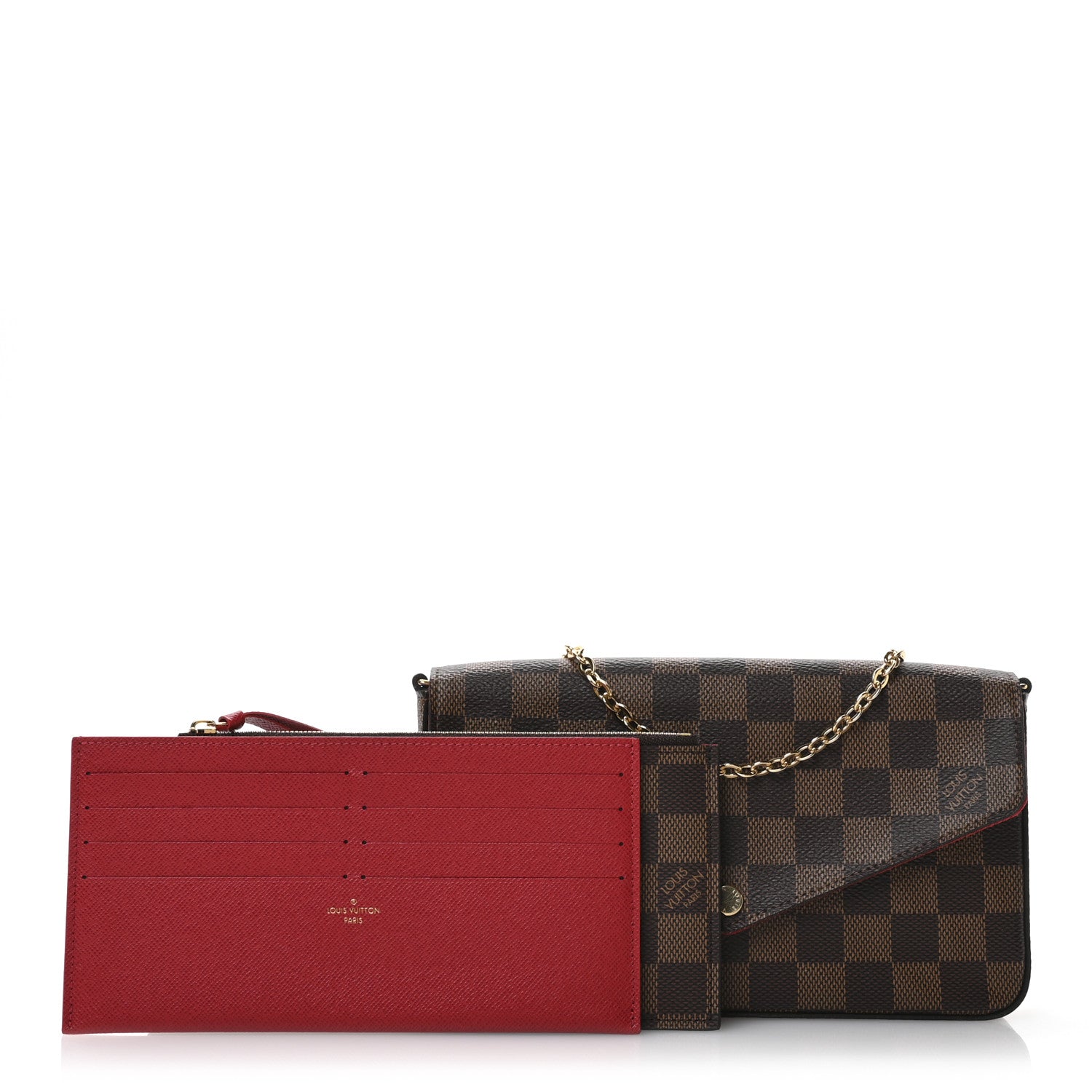 Damier Ebene Pochette Felicie Chain Wallet