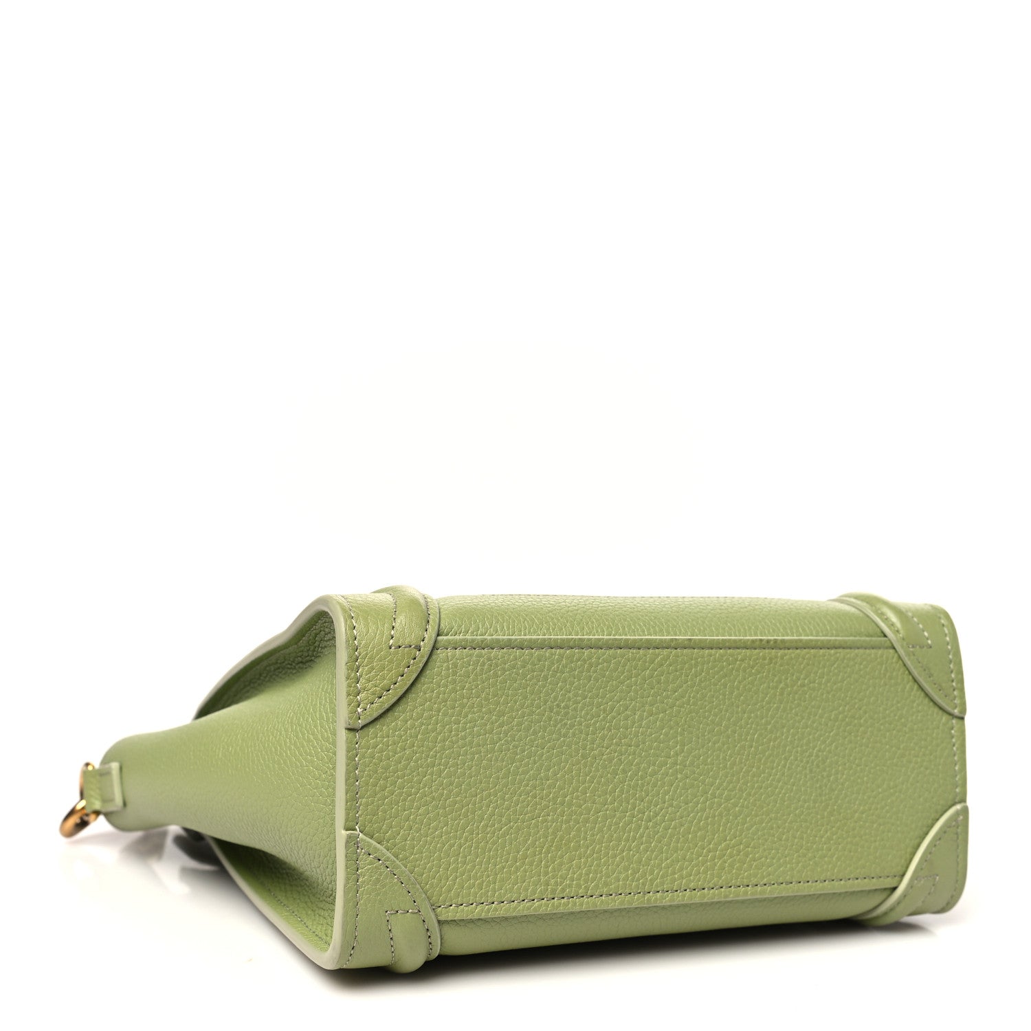 Drummed Calfskin Nano Luggage Green