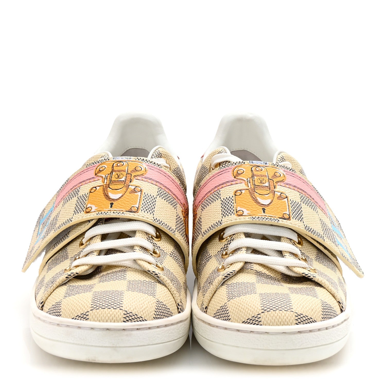 Damier Azur Summer Trunks Frontrow Sneaker 37