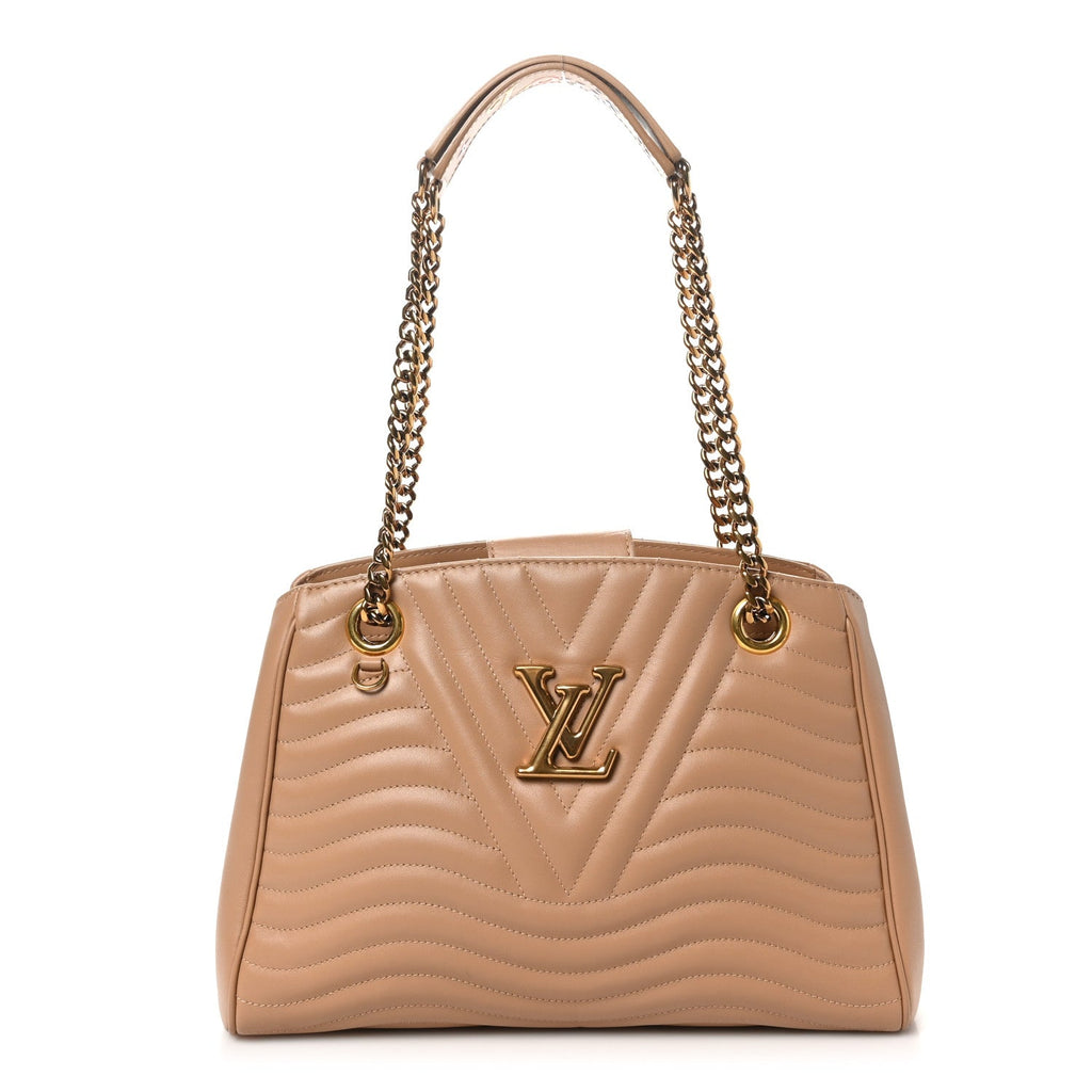 Calfskin New Wave Chain Tote Noisette
